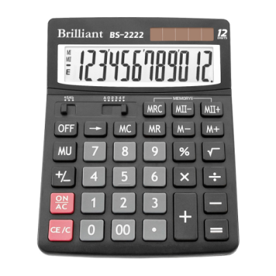 Калькулятор Brilliant BS-2222, 12 розрядів - BS-2222 Brilliant