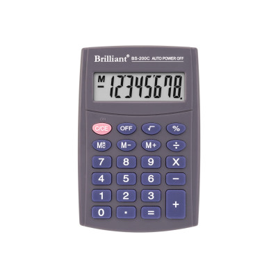 Калькулятор кишеньковий BS-200C  8р., 1-пит - BS-200C Brilliant