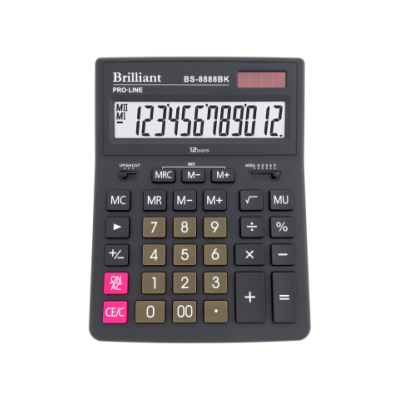 Калькулятор BS-8888BK 12р., 2-живл. - BS-8888BK Brilliant