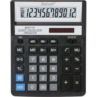 Бухгалтерський калькулятор RE-BDC 712 BK BX - RE-BDC-712 BK Rebell