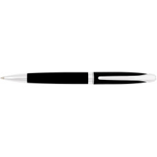 Ручка шариковая Geneva, черная с серебристым