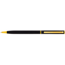 Ручка шариковая Canoe, корпус черный с золотистыми деталями