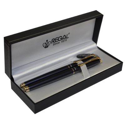 Комплект ручок (П+Р) в подарунковому футлярі L, жемчужно-чорний - R12216.L.RF Regal