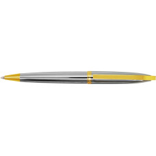 Ручка шариковая Monaco, корпус серебристый с золотистыми деталями