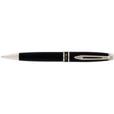 Ручка шариковая Сanyon, корпус черный с серебристым