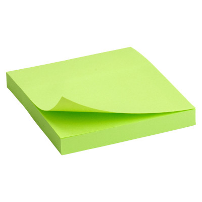Блок бумаги с липким слоем Axent Delta D3414-12, 75x75 мм, 100 листов, зелёный - 17837 Axent