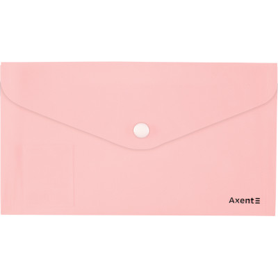Папка-конверт на кнопці DL, Pastelini, рожева - 1414-10-A Axent