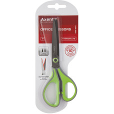 Ножницы Axent Titanium Lite 6406-09-A, 19 см, с прорезиненными ручками, серо-салатовые