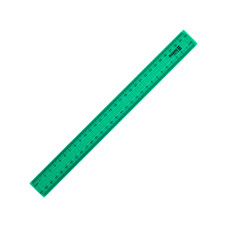 Лінійка пластикова, 30см, зелена