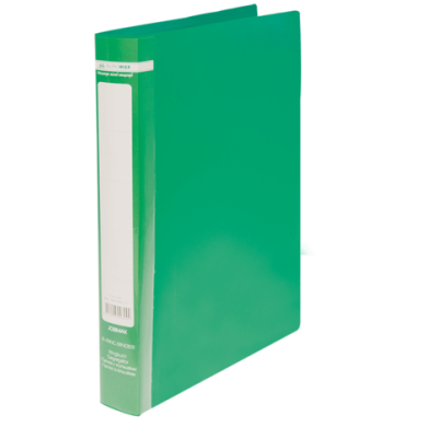Папка пласт. з 2-ма кільцями, А4 (25мм), JOBMAX, зелений - BM.3161-04 Buromax