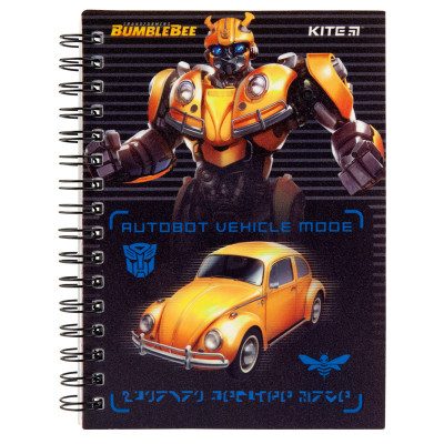 Блокнот на спирали Kite Transformers BumbleBee Movie TF19-226, А6, 80 листов, клетка TF19-226