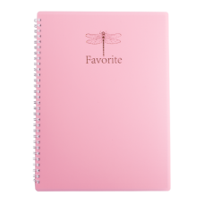 Зошит для нотаток FAVOURITE, PASTEL, А4, 80 арк., клітинка, пласт. обкладинка, рожевий