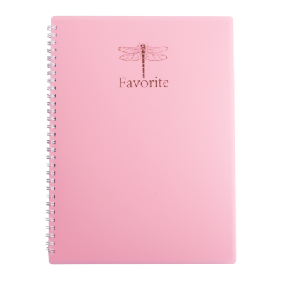 Зошит для нотаток FAVOURITE, PASTEL, А4, 80 арк., клітинка, пласт. обкладинка, рожевий - BM.24452154-10 Buromax