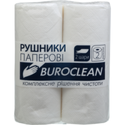 Полотенца целлюлозные Buroclean, 2 рулона, белые - 10100400 BUROCLEAN