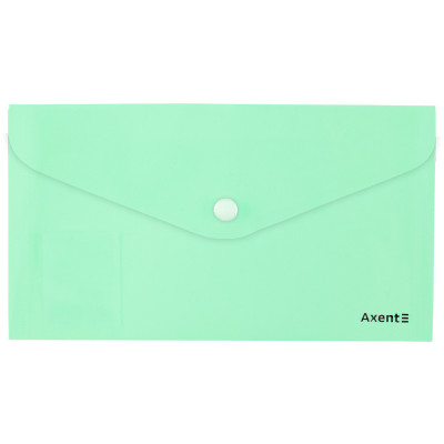 Папка-конверт на кнопці DL, Pastelini, неом'ята - 1414-09-A Axent