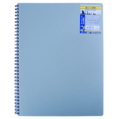 Книжка для записів на пружині CLASSIC  А6, 80 арк, кл., сірий, пласт.обкл. - BM.2589-009 Buromax