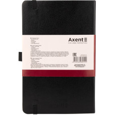 Книга записная Axent Partner 8201-01-A, A5-, 125x195 мм, 96 листов, клетка, твердая обложка, чёрная