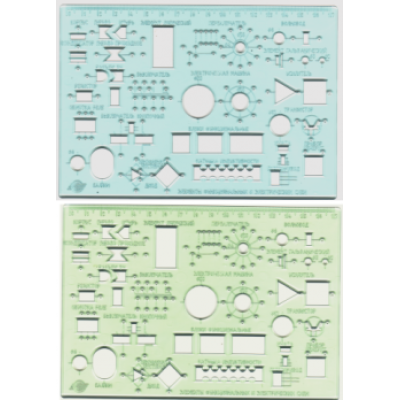 Линейка-трафарет электросхем
