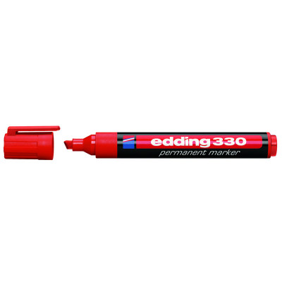 Маркер Permanent e-330 1-5 мм клиноподіб. червоний - e-330/02 Edding