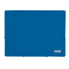 Папка на резинках, JOBMAX, А4, непрозр. пластик, синяя