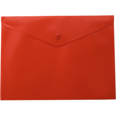 Папка-конверт, на кнопке, А4, матовый пластик, красная - BM.3925-05 Buromax