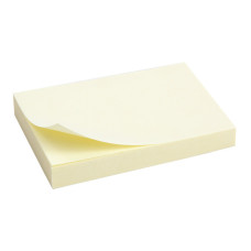 Блок бумаги с липким слоем Axent 2312-01-A, 50x75 мм, 100 листов, жёлтый