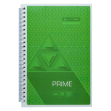 Тетрадь для записей PRIME, А5, 96 л., клетка, картонная обложка, салатовая