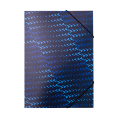 Папка на резинке A4, FLASH, ARABESKI, синяя - BM.3958-02 Buromax
