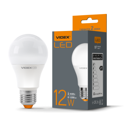 Лампа LED, 12W, E27, 4100K, 220V, VIDEX VL-A60e-12274