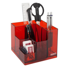 Набор настольный Axent Cube 2106-06-A, 9 предметов, красный
