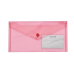 Папка-конверт TRAVEL, на кнопке, DL, глянцевый прозрачный пластик, красная - BM.3938-05 Buromax