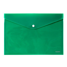 Папка на кнопке Axent 1412-25-A, А4, непрозрачная, зеленая