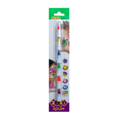 Олівці для гриму обличчя та тіла, 6 кольорів неон, KIDS Line - ZB.6571 ZiBi