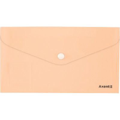 Папка-конверт на кнопці DL, Pastelini, персикова - 1414-42-A Axent