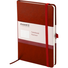 Книга записная Axent Partner Lux 8202-05-A, A5-, 125x195 мм, 96 листов, клетка, твердая обложка, бордовая