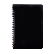 Тетрадь для записей GLOSS, А5, 80л., клетка, пластиковая обложка, черный