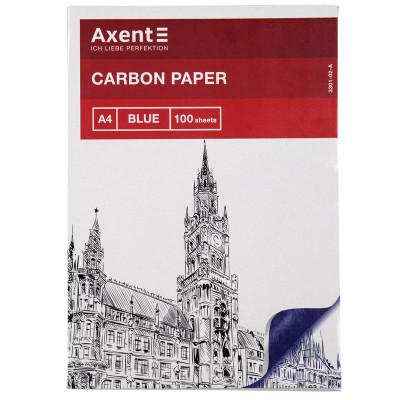 Папір копіювальний А4 100л синій Axent 3301-02 - 17332 Axent