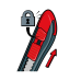 Нож канцелярский START 18мм, пласт. корпус, мех. фиксатор лезвия, блистер, серый с красным - MP.018211 Maped