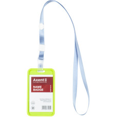 Шнурок для бейджа Axent 4551-03-A із силіконовим кліпом, світло-блакитний