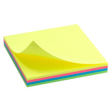 Блок бумаги с липким слоем Axent Delta D3325-02, 75x75 мм, 100 листов, неоновые цвета