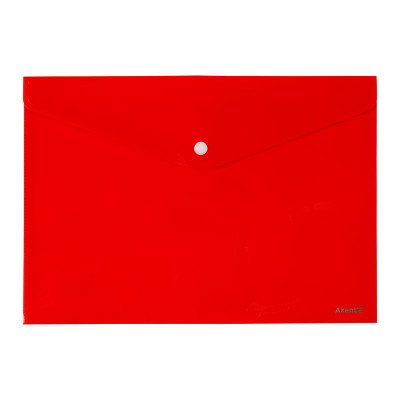 Папка на кнопці, А4, непрозора, червона - 1412-24-A Axent