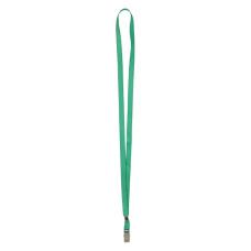 Шнурок для бейджа з металивим кліпом, зелений, 4532