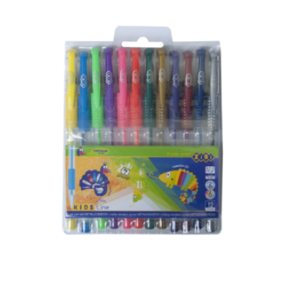 Набір з 12-ти гелевих ручок NEON+METALLIC, 12 кольорів - ZB.2205-99 ZiBi