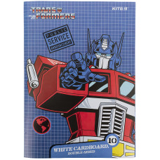 Картон белый Kite Transformers TF21-254, А4, 10 листов, папка