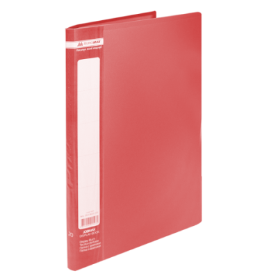 Папка пластиковая с 20 файлами, JOBMAX, А4, красная - BM.3605-05 Buromax