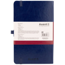 Книга записная Axent Partner Lux 8202-02-A, A5-, 125x195 мм, 96 листов, клетка, твердая обложка, синяя