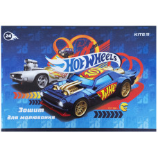 Тетрадь для рисования Kite Hot Wheels HW21-242, 24 листа