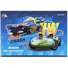 Тетрадь для рисования Kite Hot Wheels HW21-242, 24 листа