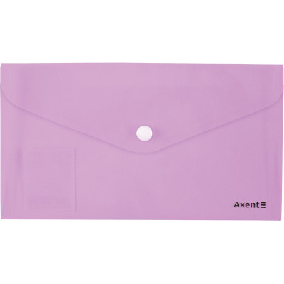 Папка-конверт на кнопці DL, Pastelini, бузкова - 1414-36-A Axent