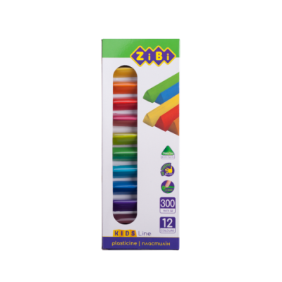 Пластилін 12 кольорів, 300 г, KIDS Line - ZB.6227 ZiBi